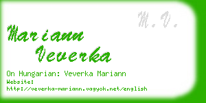 mariann veverka business card